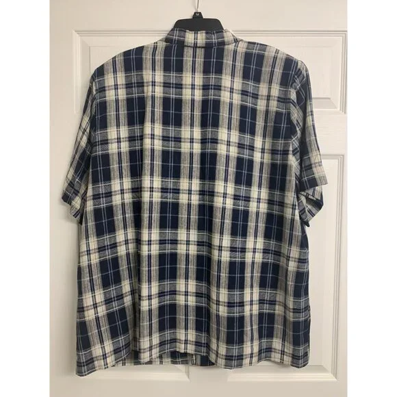 NWT Requirements Plaid Linen Short Sleeve Blazer Size 26W - Picture 3 of 8